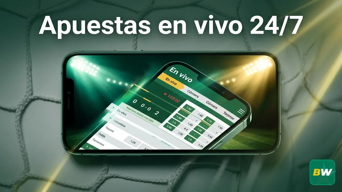 Widget de apuestas en vivo con córners y tarjetas, Betwinner Chile