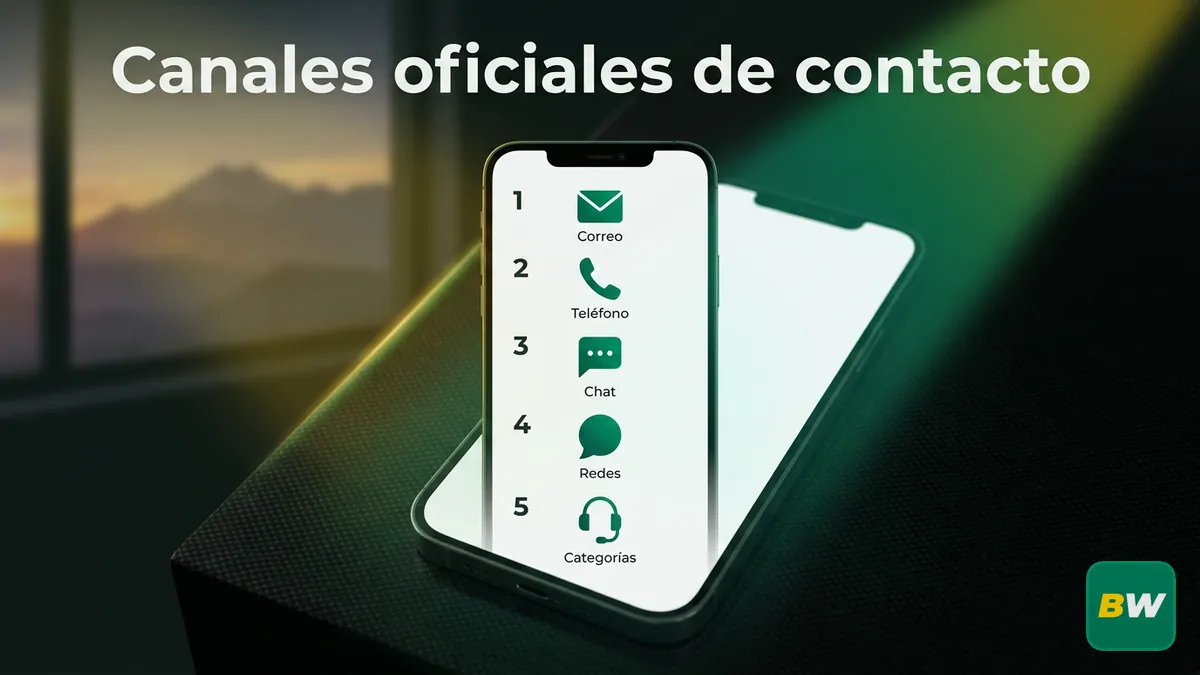 Canales oficiales de atención al cliente de Betwinner Chile: correo, chat y redes