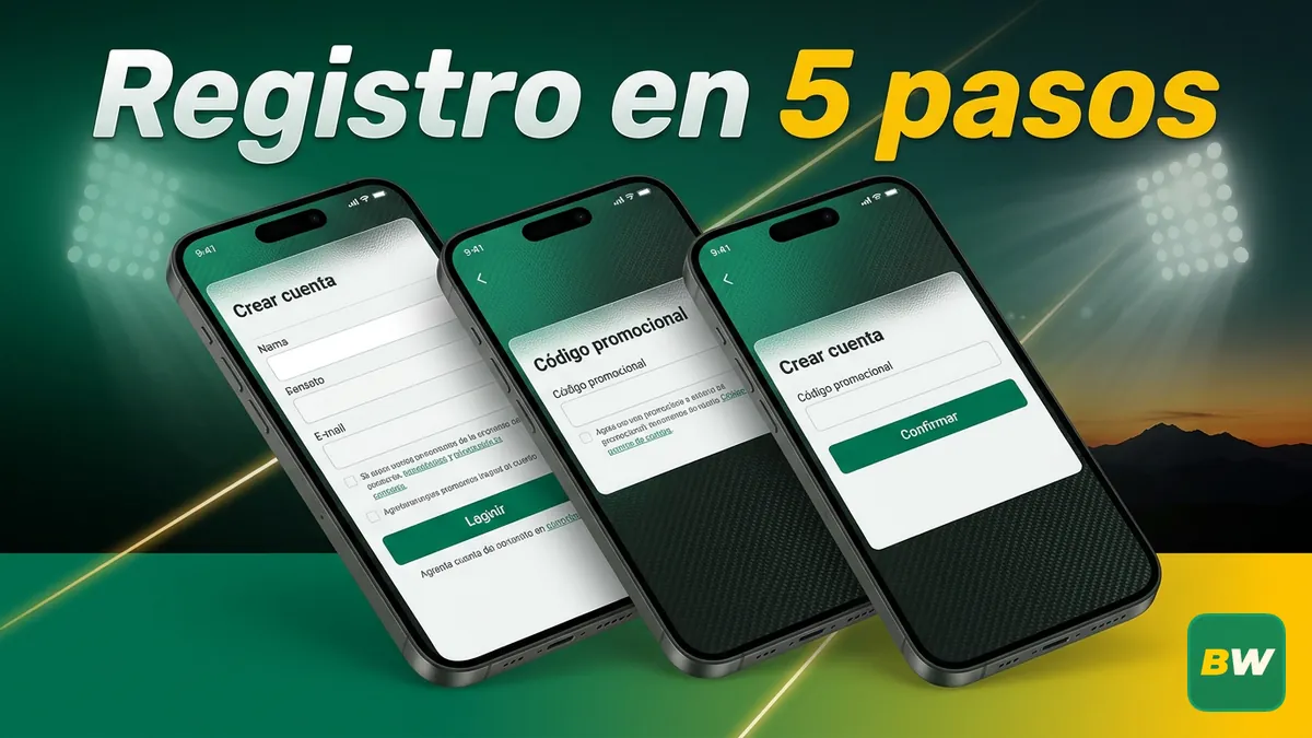 Pasos para introducir el código promocional de Betwinner al registrarse en Chile