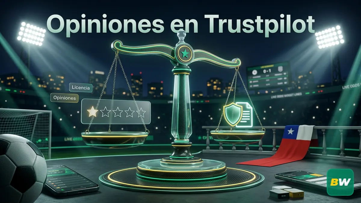 Balanza con estrellas bajas que representa las opiniones de Betwinner en Trustpilot