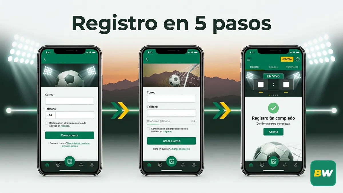 Pasos para registrarse en Betwinner Chile en cinco etapas desde el celular