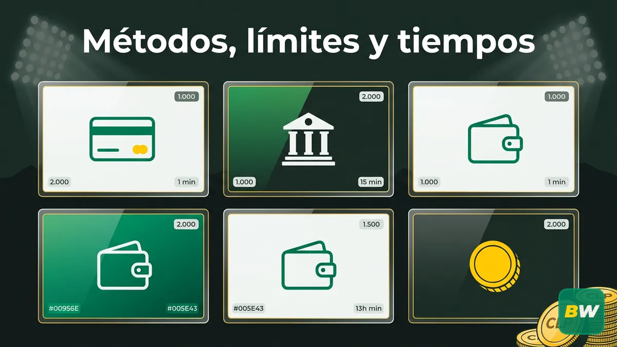 Comparación de métodos de retiro en Betwinner Chile con límites y tiempos de pago